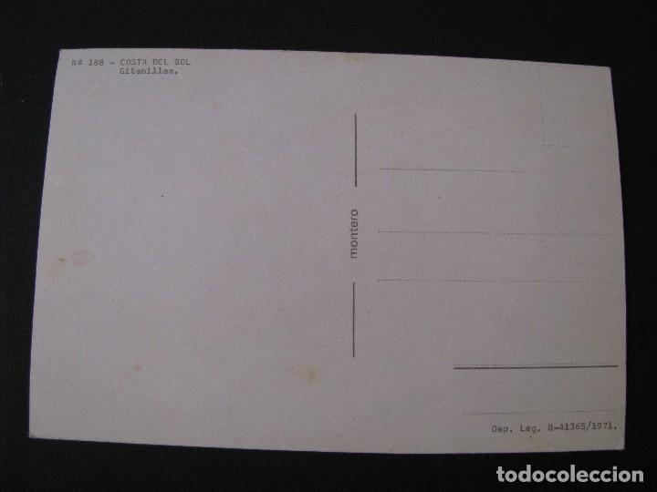 Postales: POSTAL DE COSTA DEL SOL. GITANILLAS. ED. MONTERO. 1971. RECORTADA. - Foto 2