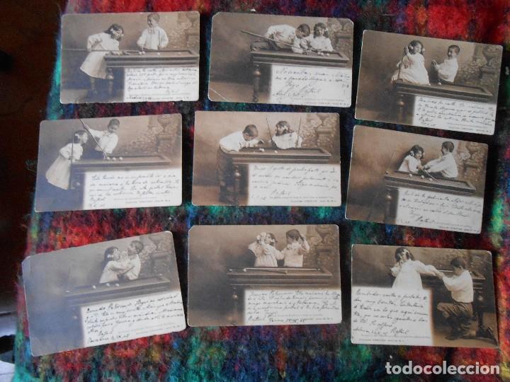 Postales: Serie de 9 POSTALES  -Escritas a&ntilde;o 1905 - Foto 1