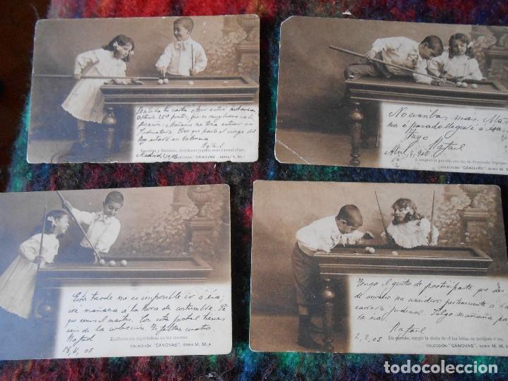 Postales: Serie de 9 POSTALES  -Escritas a&ntilde;o 1905 - Foto 2