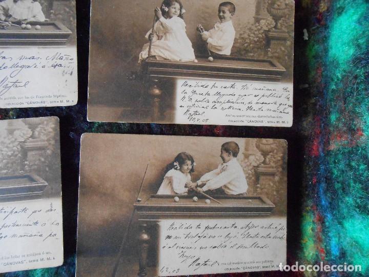 Postales: Serie de 9 POSTALES  -Escritas a&ntilde;o 1905 - Foto 3