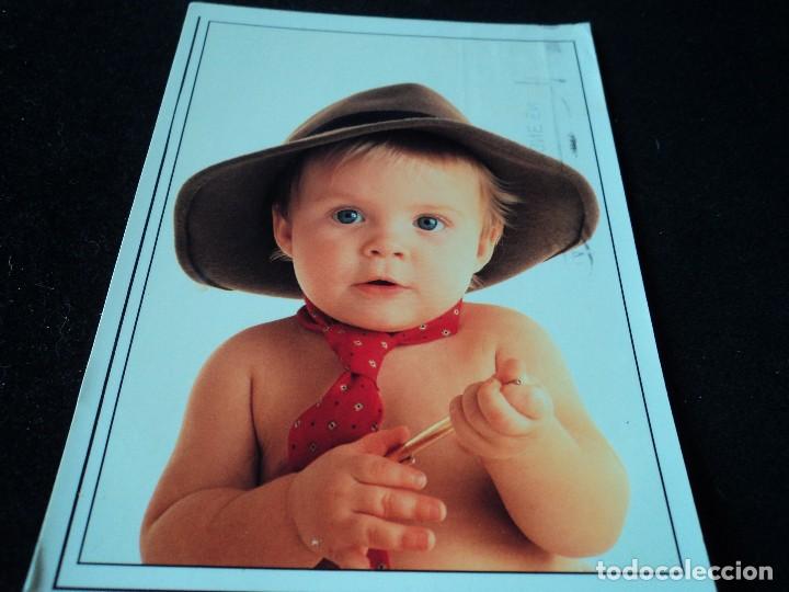 Postales: postal de ni&ntilde;o con sombrero circulada 1993 - Foto 1