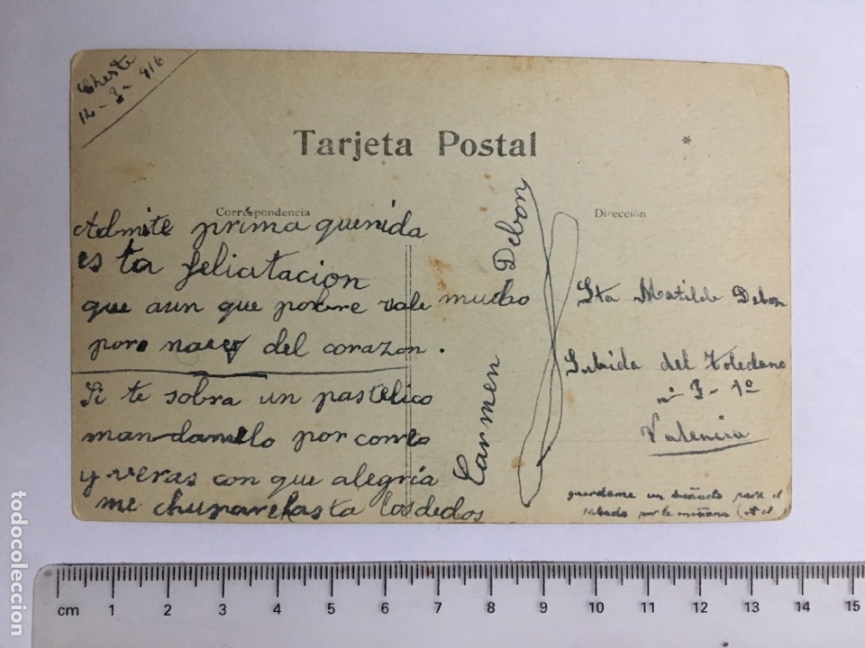 Postales: POSTAL ROM&Aacute;NTICA. MARGARA. H. 1910? - Foto 2