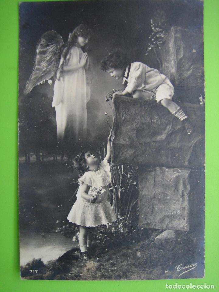 Postales: Antigua postal de ni&ntilde;os - Foto 1