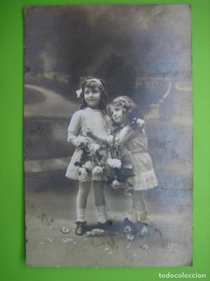 Postales: Antigua postal de ni&ntilde;os - Foto 1