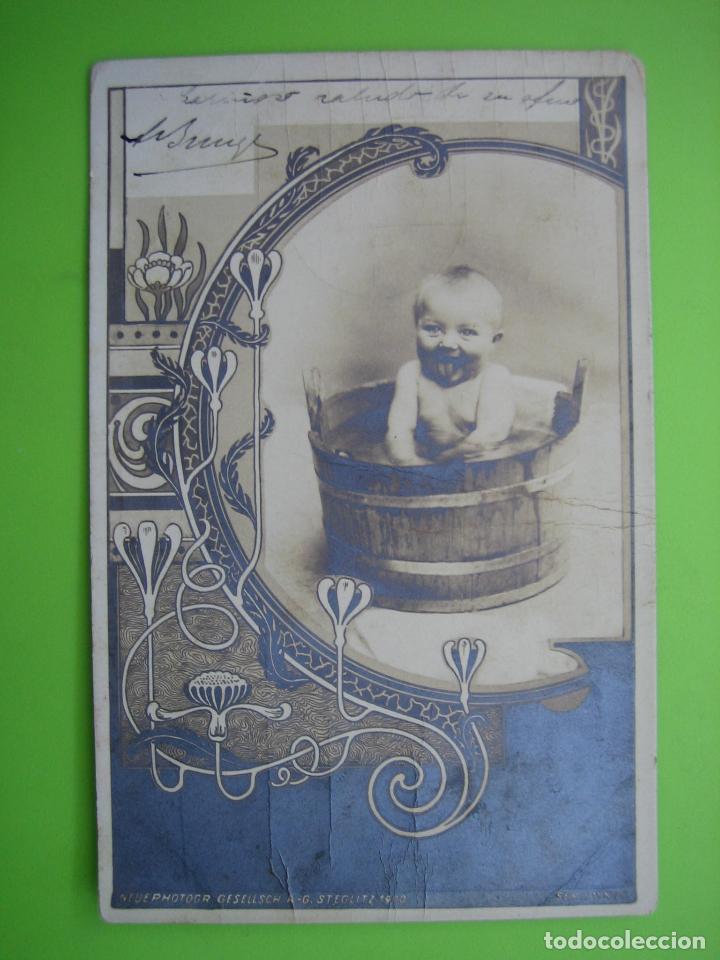Postales: Antigua postal de ni&ntilde;os - Foto 1