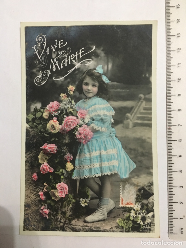 Postales: POSTAL ROM&Aacute;NTICA. AN. PAR&Iacute;S. H. 1920? - Foto 1