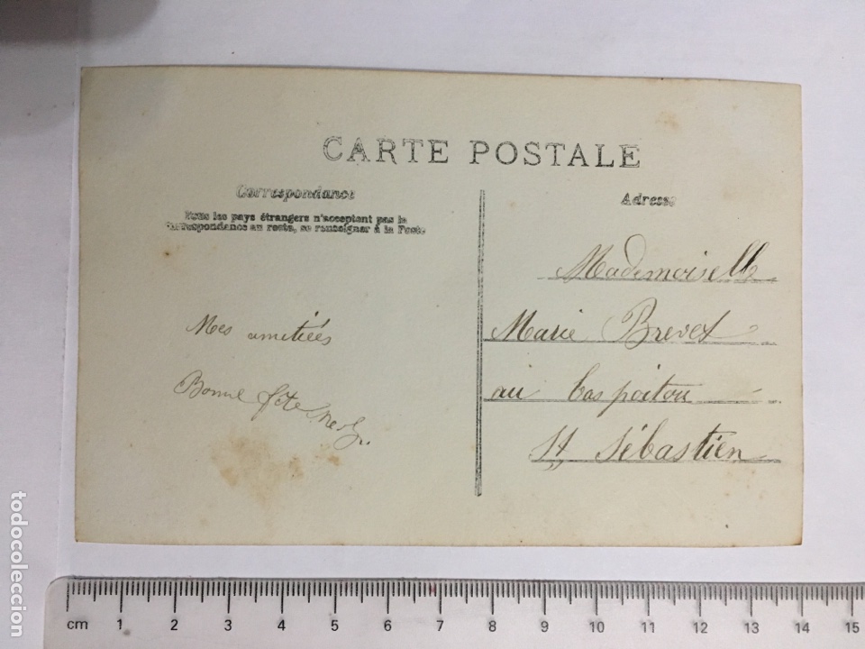 Postales: POSTAL ROM&Aacute;NTICA. AN. PAR&Iacute;S. H. 1920? - Foto 2