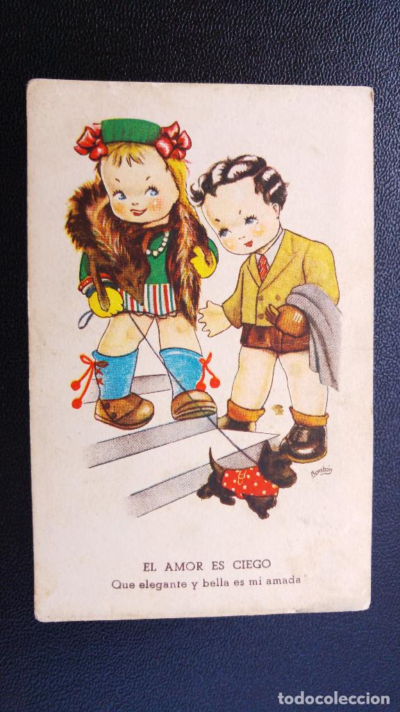 Postales: POSTAL NI&Ntilde;OS Y PERRITO, BOMBON - Foto 1