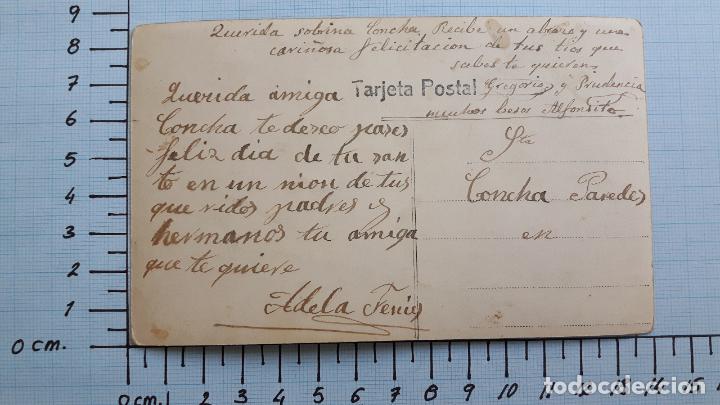 Postales: Postal ni&ntilde;o con uniforme de rayadillo y morita. - Foto 2