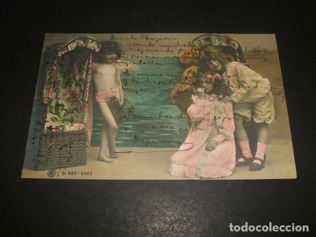 Postales: NI&Ntilde;OS EN LA PLAYA POSTAL - Foto 1