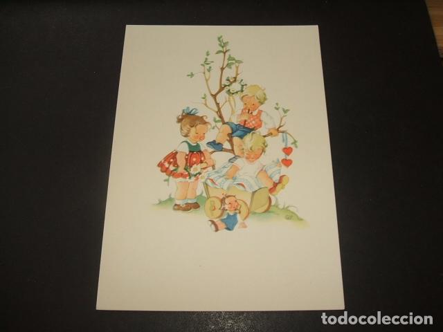 Postales: POSTAL ILUSTRADA NI&Ntilde;OS JUGANDO - Foto 1