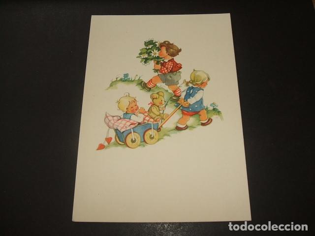 Postales: POSTAL ILUSTRADA NI&Ntilde;OS JUGANDO - Foto 1