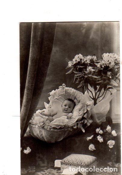 Postales: TARJETA POSTAL INFANTIL. BEBE EN UN MOISES. - Foto 1