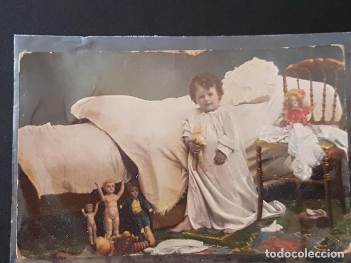 Postales: POSTAL NI&Ntilde;O EN LA CAMA - Foto 1