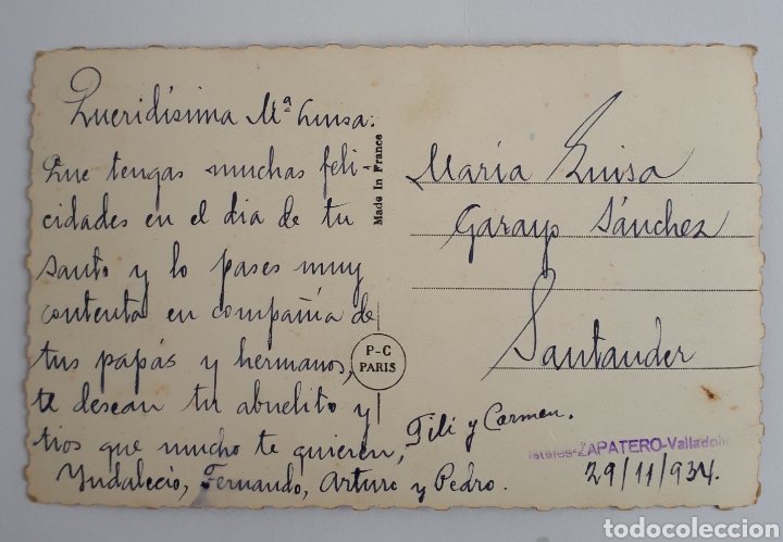 Postales: Postal familiar. 1934 - Foto 2