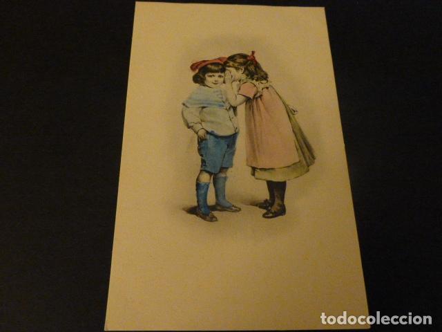 Postales: POSTAL NI&Ntilde;AS SUSURRANDOSE - Foto 1