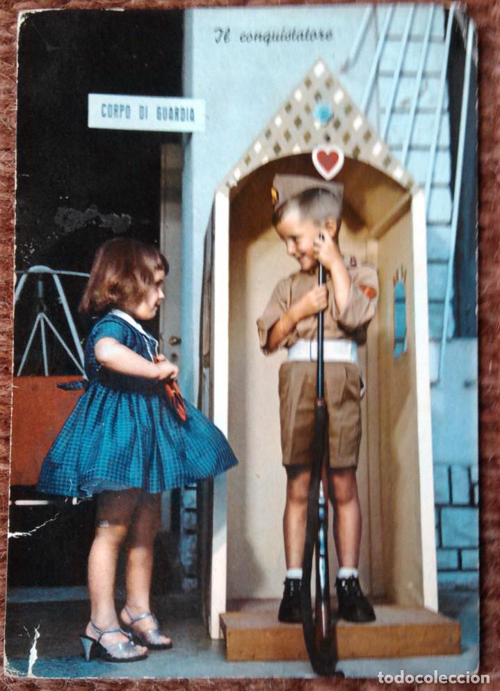 Postales: NI&Ntilde;O MILITAR Y NOVIA - Foto 1