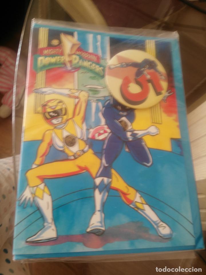 Postales: Power rangers postal y chapa - Foto 1