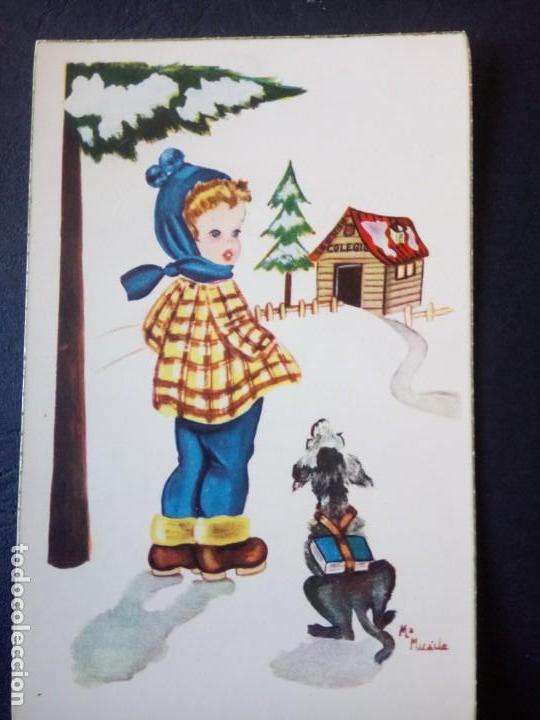 Postales: COLEGIO, NEVADA NI&Ntilde;A Y PERRO - Foto 1