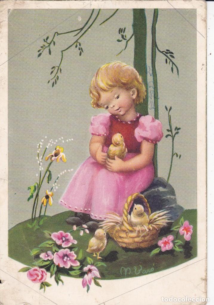 Postales: Ni&ntilde;a con poliito (escrita) - Foto 1