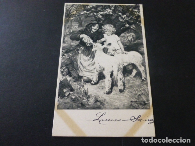 Postales: NI&Ntilde;O Y CORDERO POSTAL ANTIGUA - Foto 1