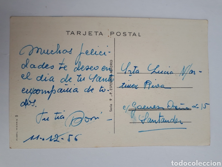 Postales: Postal rom&aacute;ntica. Circa. 1956 - Foto 2