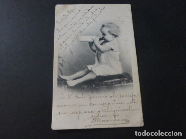 Postales: NI&Ntilde;A CON BIBERON POSTAL - Foto 1