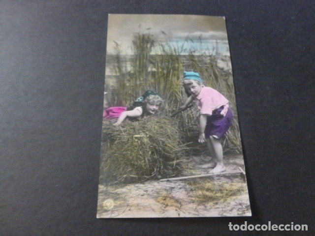 Postales: NI&Ntilde;OS ENTRE JUNCOS POSTAL - Foto 1