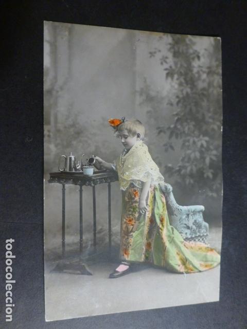 Postales: NI&Ntilde;A CON JUEGO DE TE  POSTAL - Foto 1