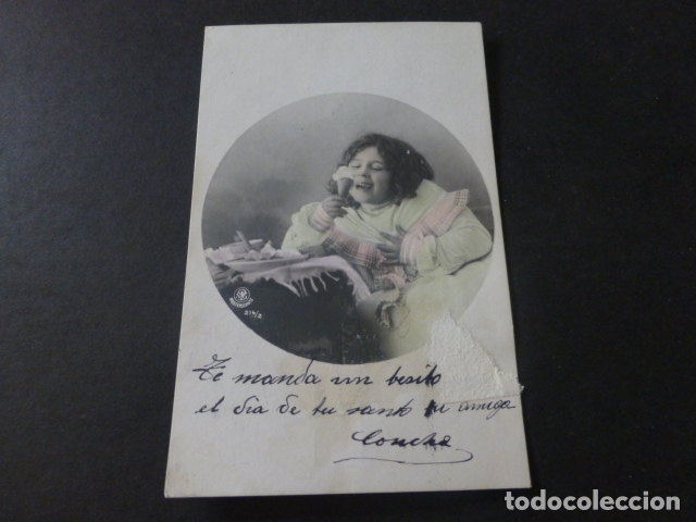 Postales: NI&Ntilde;A COMIENDO HELADO  POSTAL - Foto 1