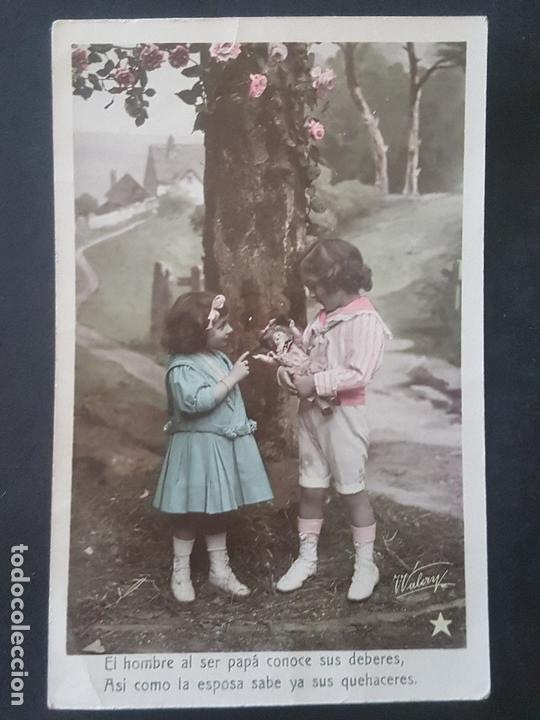 Postales: DOS NI&Ntilde;AS PEQUE&Ntilde;AS POSTAL - Foto 1