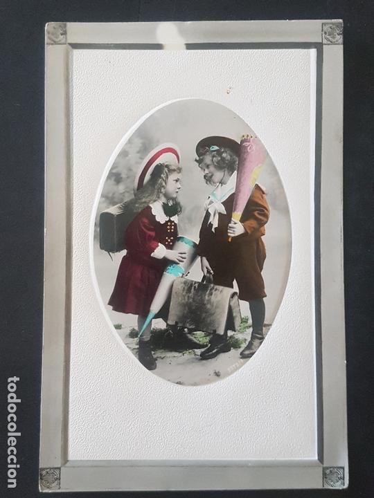 Postales: DOS NI&Ntilde;OS EN ORLA POSTAL - Foto 1