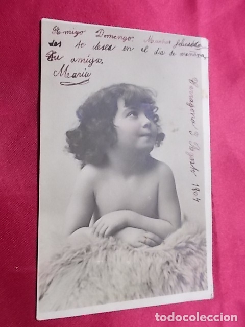 Postales: ANTIGUA POSTAL. NI&Ntilde;A POSANDO. 1904 - Foto 1