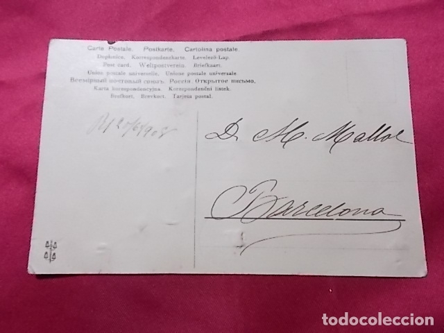 Postales: ANTIGUA POSTAL ARTISTICA . 1908 - Foto 2