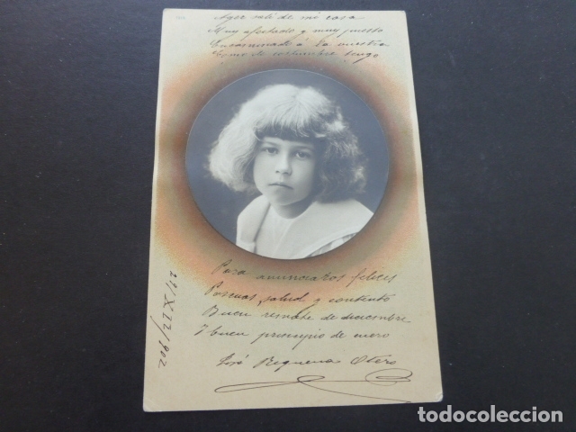 Postales: NI&Ntilde;O EN CIRCULO POSTAL 1902 - Foto 1
