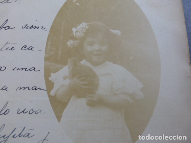 Postales: NI&Ntilde;A CON CONEJO POSTAL - Foto 2