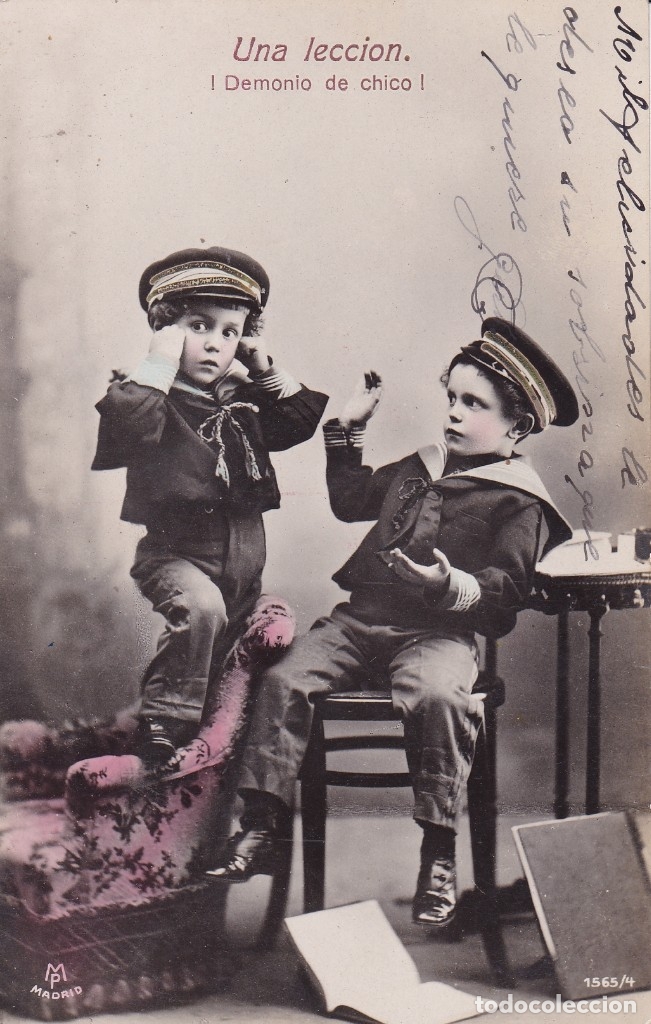 Postales: dos ni&ntilde;os una lecci&oacute;n - Foto 1