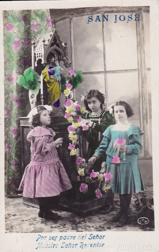 Postales: ni&ntilde;as postal San Jos&eacute; 1920 - Foto 1