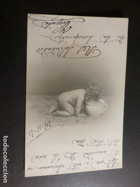 Postales: BEBE CON ORINAL POSTAL - Foto 1