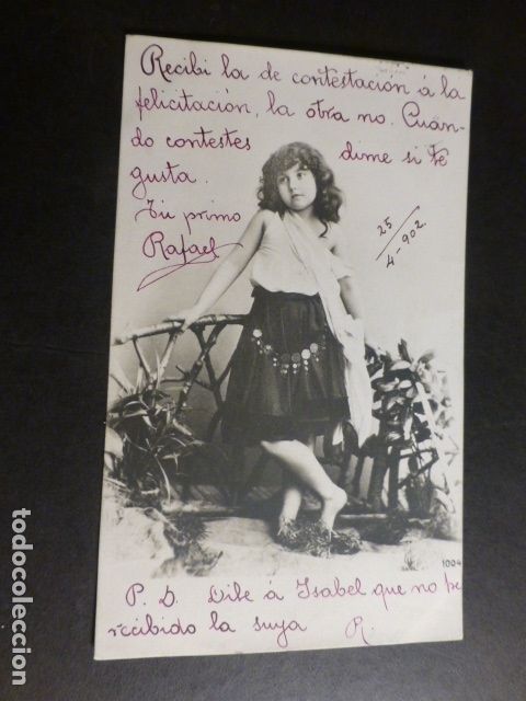 Postales: NI&Ntilde;O CON TRAJE DE GITANA POSTAL - Foto 1