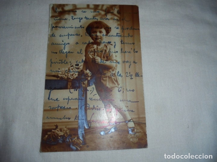 Postales: NI&Ntilde;A CON FLORES.ERC 3122 - Foto 1