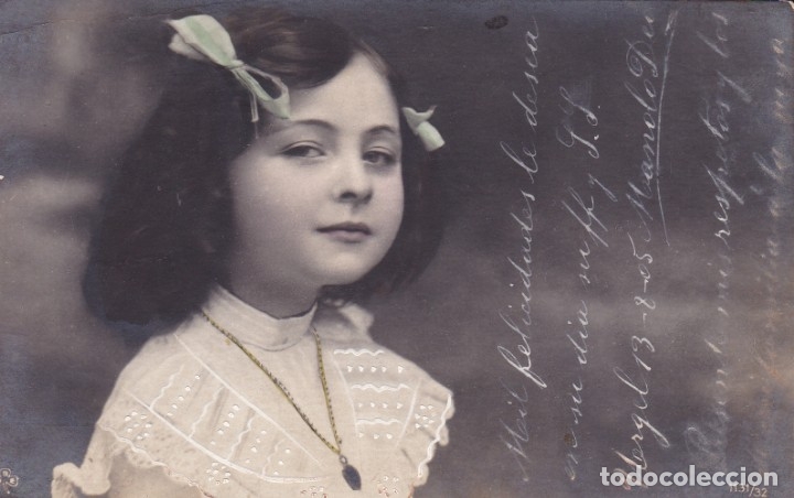Postales: Ni&ntilde;a postal circulada principios de siglo - Foto 1