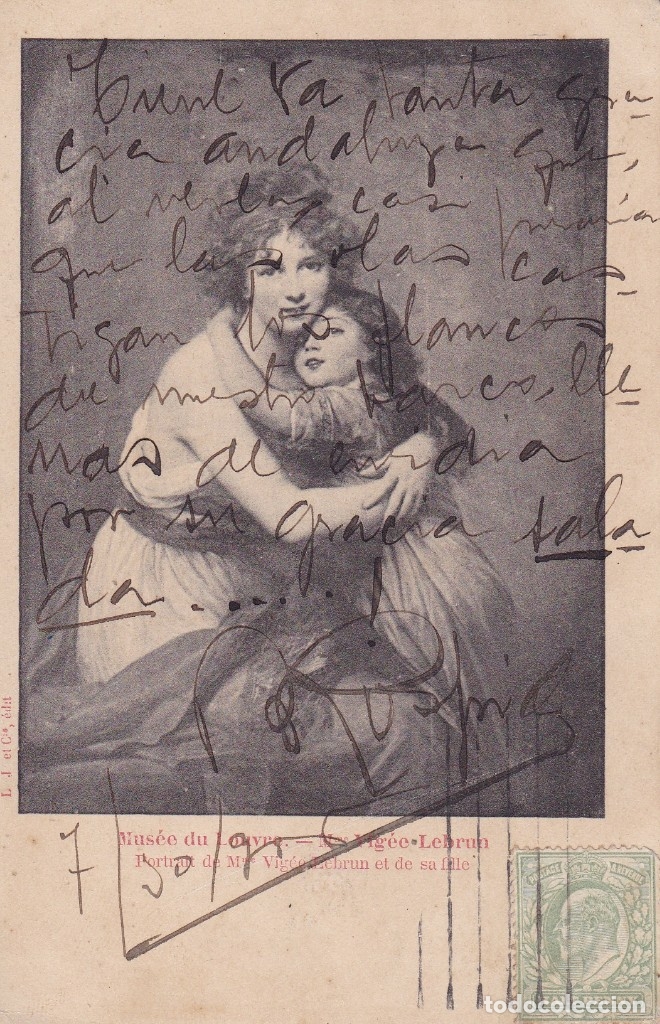 Postales: Lowre Francia circulada 1916 - Foto 1