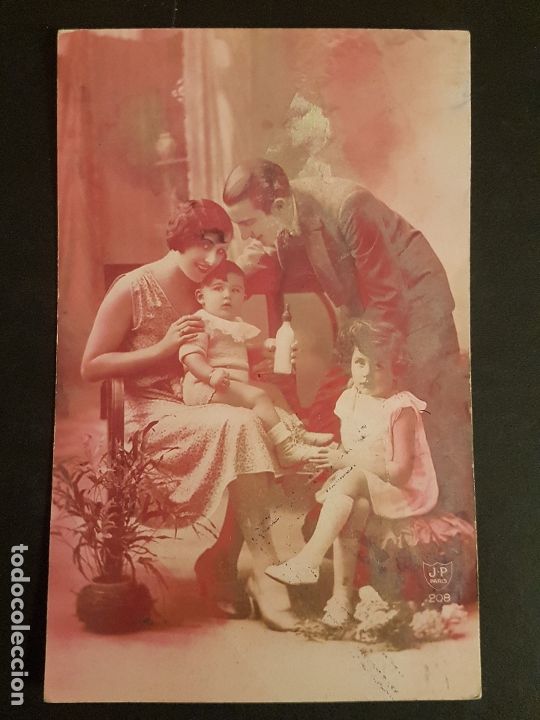 Postales: NI&Ntilde;OS CON PADRES POSTAL - Foto 1