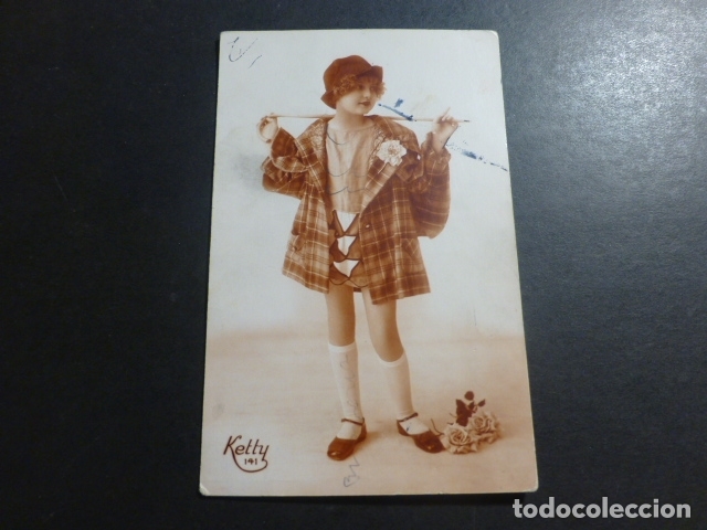 Postales: NI&Ntilde;A ELEGANTE MODA A&Ntilde;OS 30 POSTAL - Foto 1
