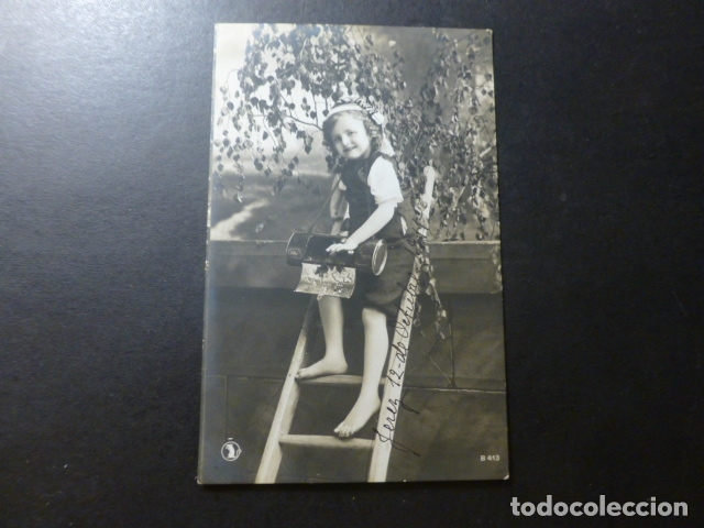 Postales: NI&Ntilde;A EN ESCALERA POSTAL - Foto 1