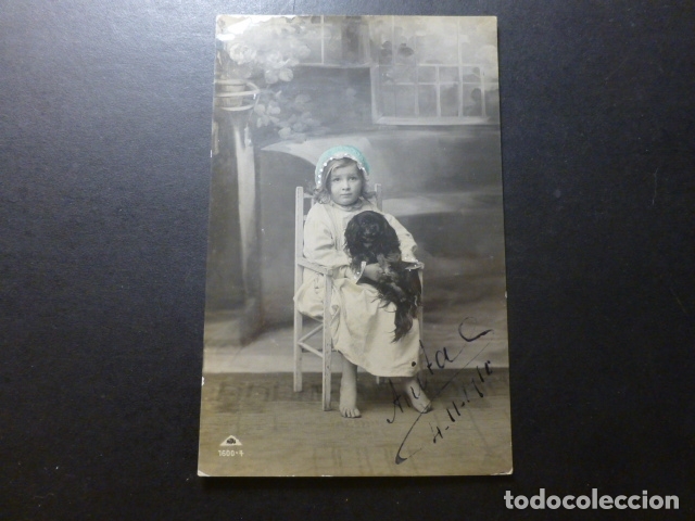 Postales: NI&Ntilde;A CON PERRO POSTAL - Foto 1