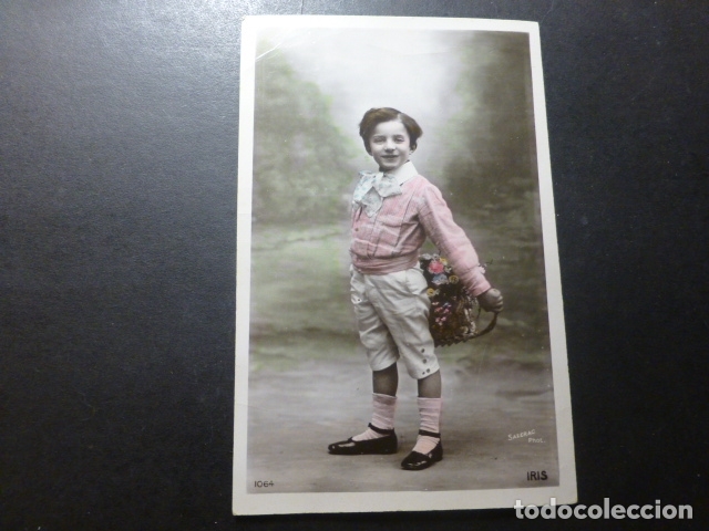 Postales: NI&Ntilde;O CON FLORES POSTAL - Foto 1