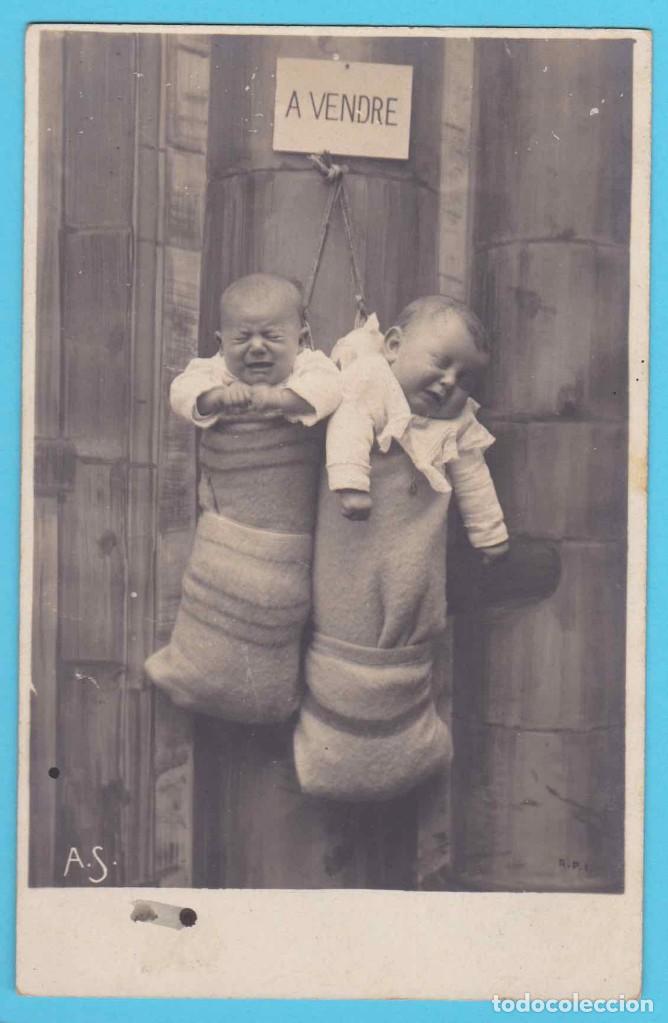 A Vendre Bebes En Saquitos A S Carte Postale Comprar Postales Antiguas De Ninos En Todocoleccion