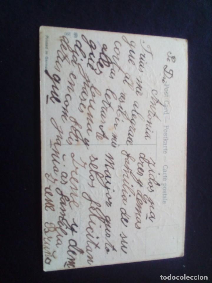 Postales: Postal infantil escrita con relieve dorado - Foto 2